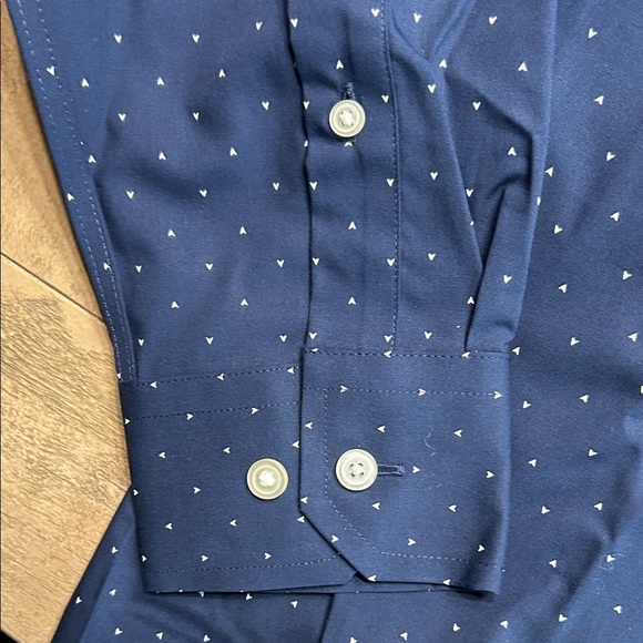 Banana Republic Navy Polka Dot Button Down Shirt - Picture 5 of 5